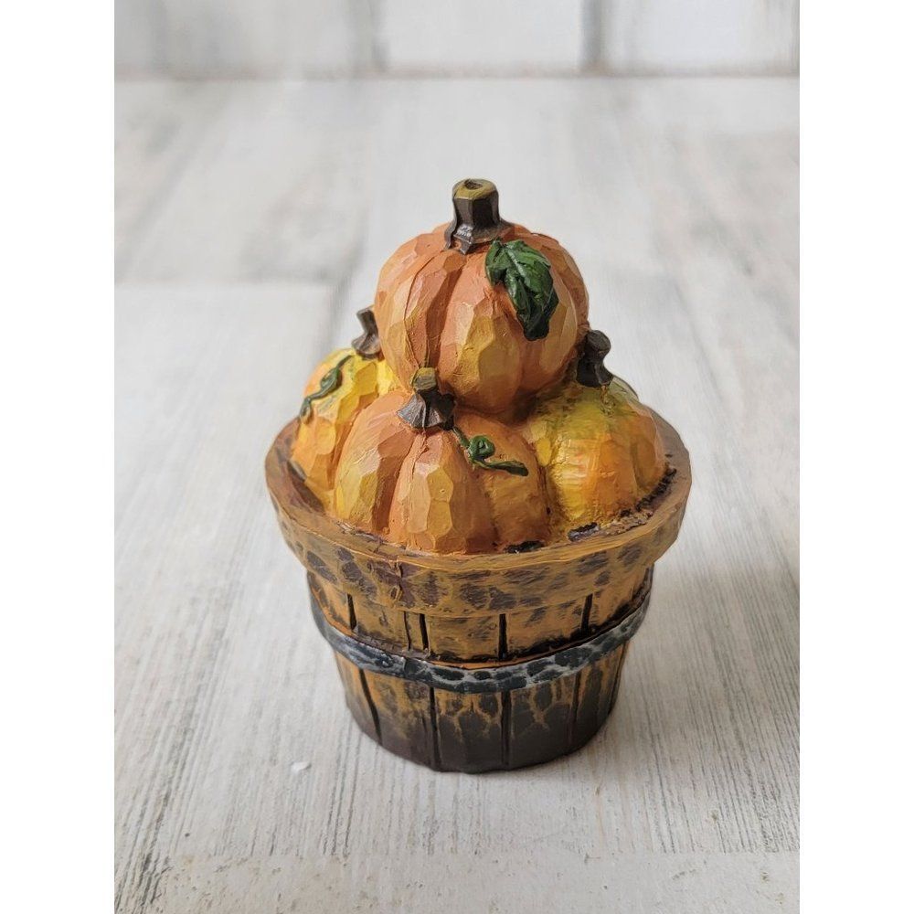 Pumpkin Barrel basket Harvest rustic minifigure Halloween decor